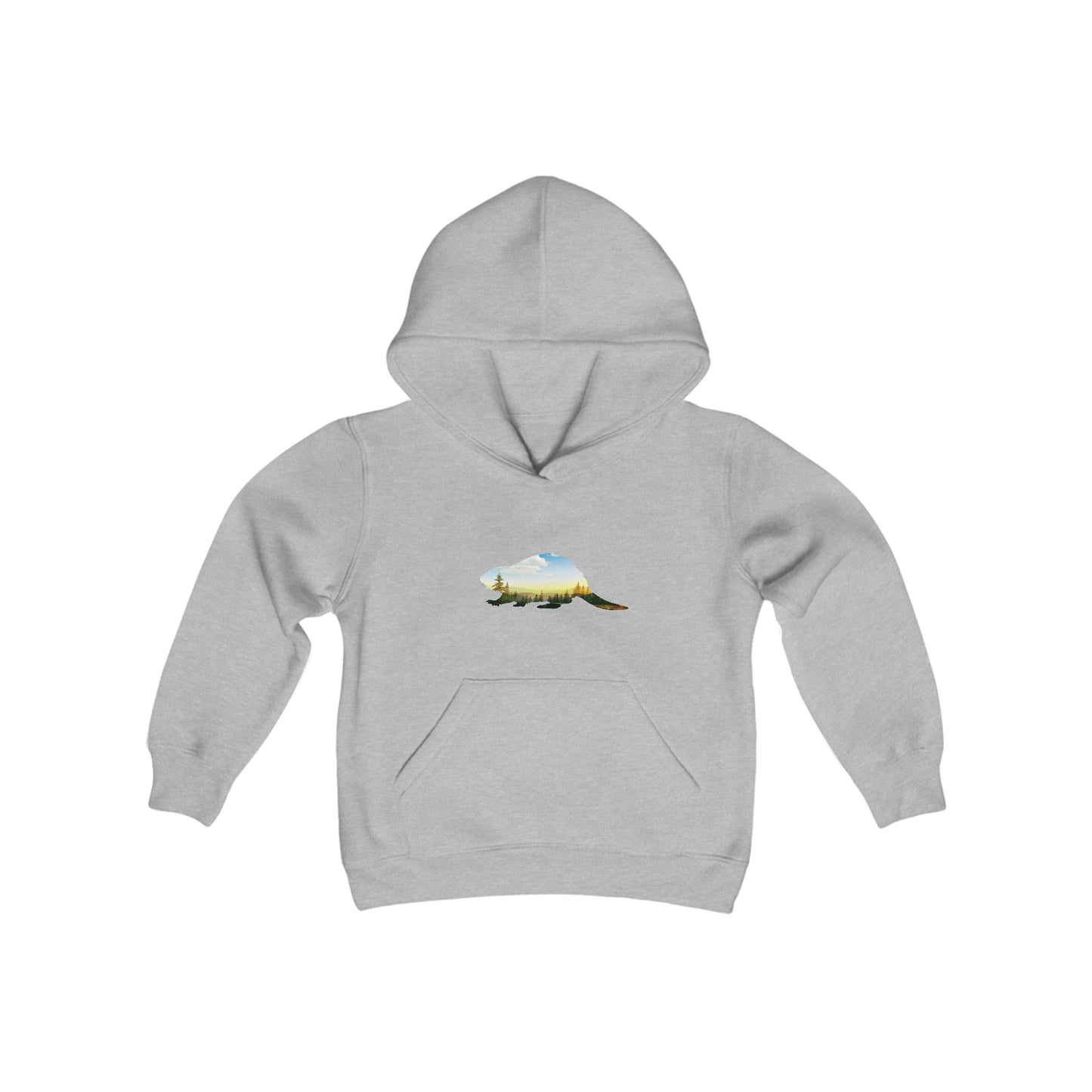Kids Hoodie - Beaver Wilderness Skyline