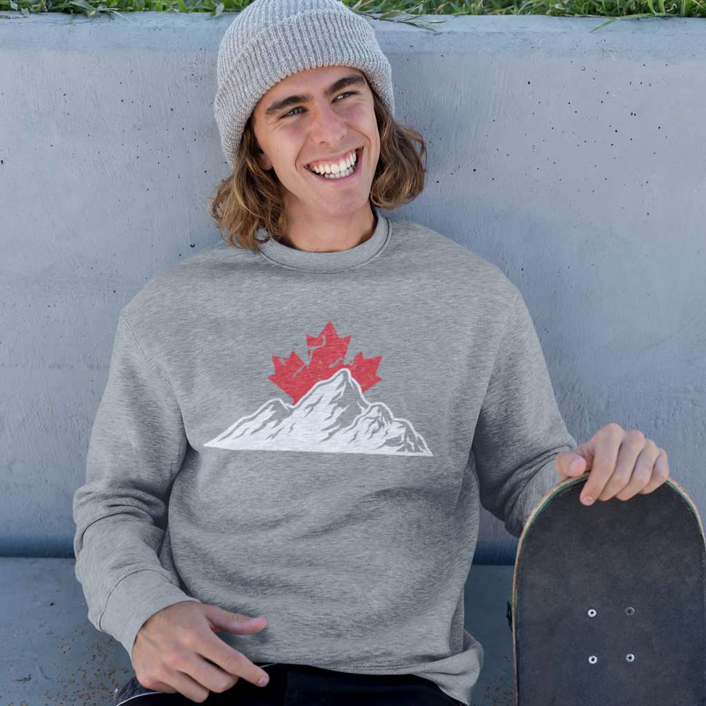 Crewneck - Leaf Behind the Mountains - Oh Canada Shop