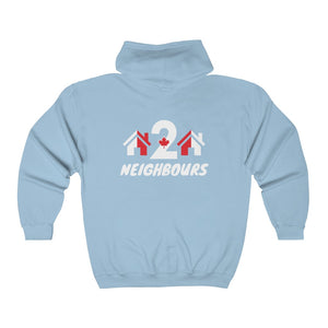 2 Neighbours Unisex Zip Up Hoodie - Oh Canada Shop